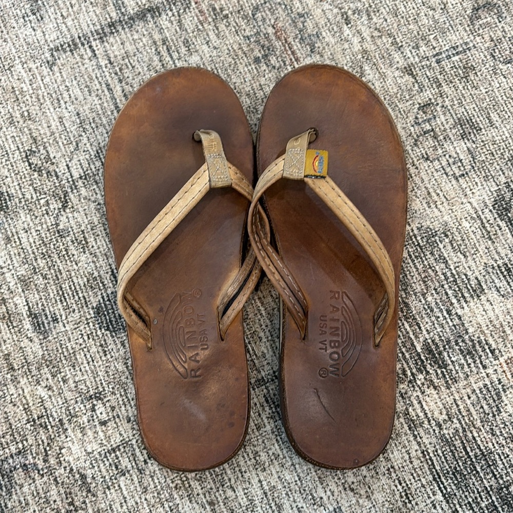 Rainbow Flip Flops